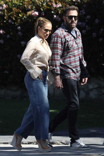 Jennifer Lopez et Ben Affleck, le 24 mars 2022 à Los Angeles. 