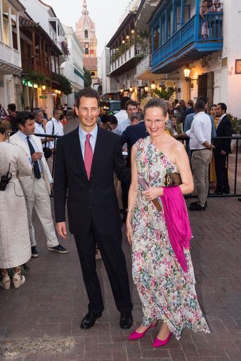 Le prince héritier Alois de Liechtenstein et sa femme la princesse Sophie à Carthagène des Indes, le 25 mars 2022
