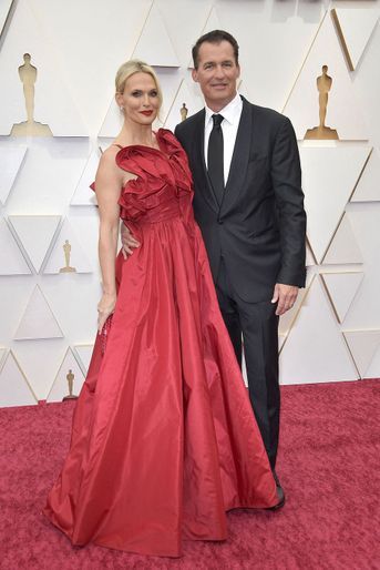 Molly Sims et Scott Suber lors de la 94e cérémonie des Oscars, le 27 mars 2022, à Hollywood, en Californie.