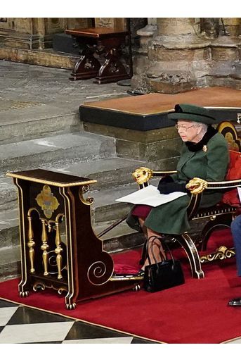 La reine Elizabeth II à l&#039;abbaye de Westminster, le 29 mars 2022