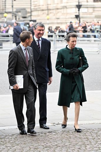 La princesse Anne et son mari Timothy Laurence à l&#039;abbaye de Westminster, le 29 mars 2022