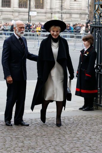 Le prince Michael de Kent et sa femme Marie-Christine à l&#039;abbaye de Westminster, le 29 mars 2022