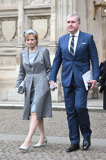 La princesse Margareta et le prince Radu de Roumanie à l&#039;abbaye de Westminster, le 29 mars 2022