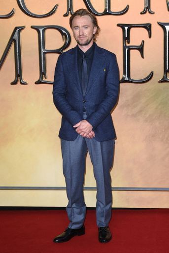 Tom Felton à l'avant-première du film «Les Animaux Fantastiques : les Secrets de Dumbledore», le 29 mars 2022.