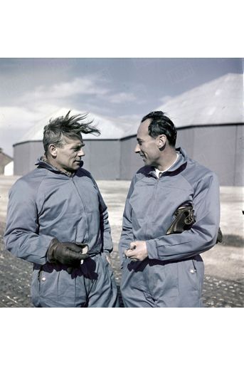 Ici, Jean Gonord et Yvan Littolff, deux des trois pilotes d’essai des avions Leduc 010.