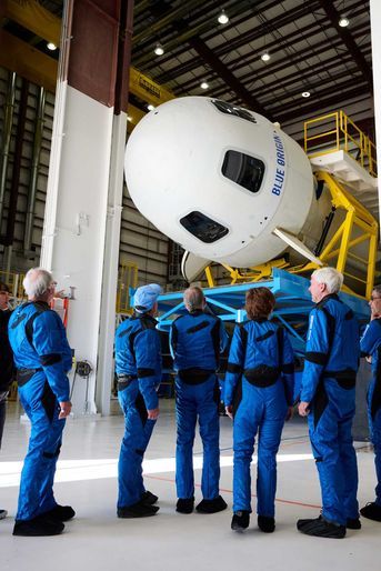 Lors du quatrième vol touristique mené par la compagnie Blue Origin.