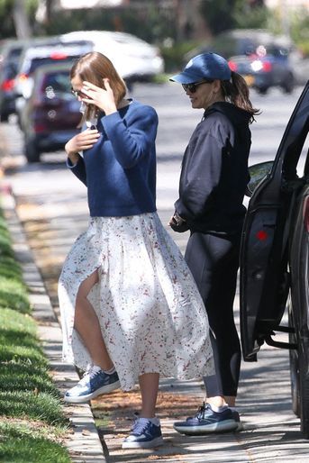 Jennifer Garner et sa fille Violet, à Los Angeles, le 12 mars 2022