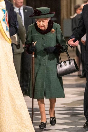 La reine Elizabeth II à l&#039;abbaye de Westminster, le 29 mars 2022