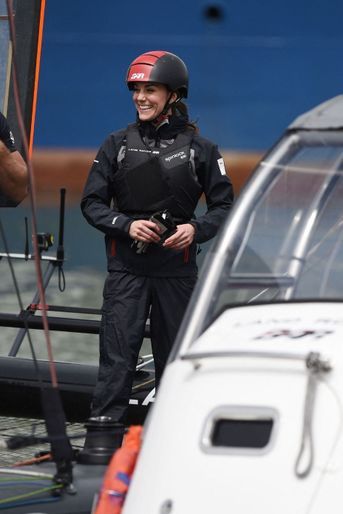 Kate Middleton s'essaye au catamaran (Portsmouth, mai 2016)