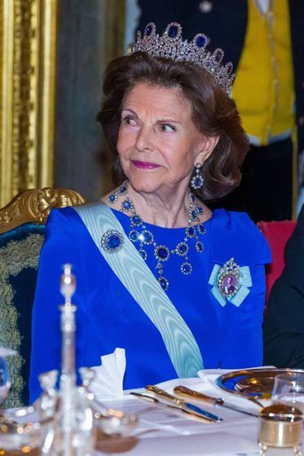 La reine Silvia de Suède à Stockholm, le 6 avril 2022