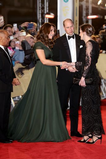 Kate Middleton, duchesse de Cambridge, enceinte du prince Louis à la cérémonie des BAFTA, le 18 février 2018