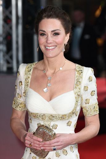 Kate Middleton, duchesse de Cambridge, à la cérémonie des BAFTA, le 2 février 2020