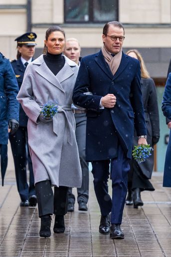 La princesse héritière Victoria de Suède avec le prince Daniel à Stockholm, le 7 avril 2022