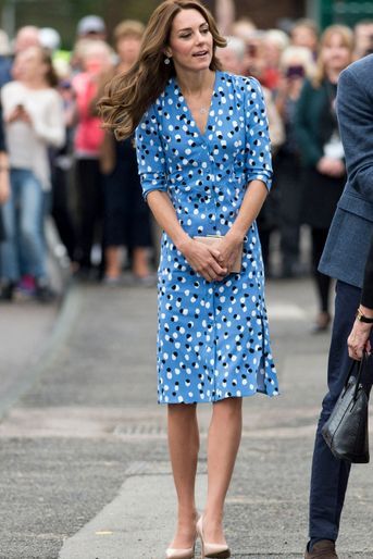 Kate Middleton dans une robe à pois Altuzarra, le 16 septembre 2016