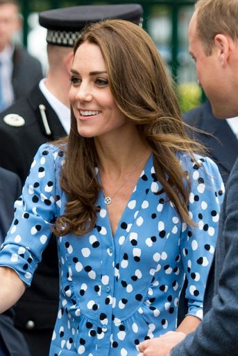 Kate Middleton dans une robe à pois, le 16 septembre 2016