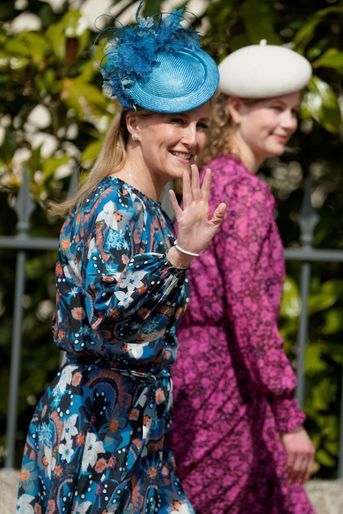 La comtesse Sophie de Wessex et sa fille Lady Louise Windsor à Windsor, le 17 avril 2022