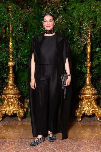 Amira Casar au gala donné par Dior lors de la Biennale de Venise, le 23 avril 2022.
