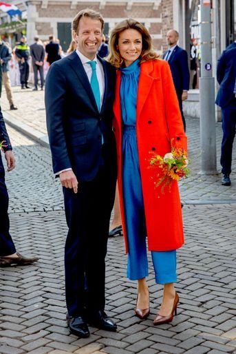 La princesse Aimée et le prince Floris d'Oranje-Nassau à Maastricht, le 27 avril 2022 