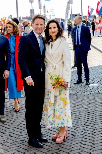 La princesse Anita et le prince Pieter-Christiaan d'Oranje-Nassau à Maastricht, le 27 avril 2022  