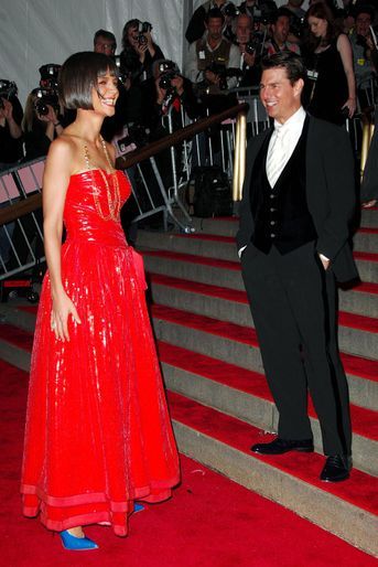 Katie Holmes et Tom Cruise au gala du Met en 2008. 
