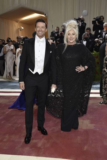 Hugh Jackman et sa femme Deborra-Lee Furness au gala du Met à New York, le 2 mai 2022.