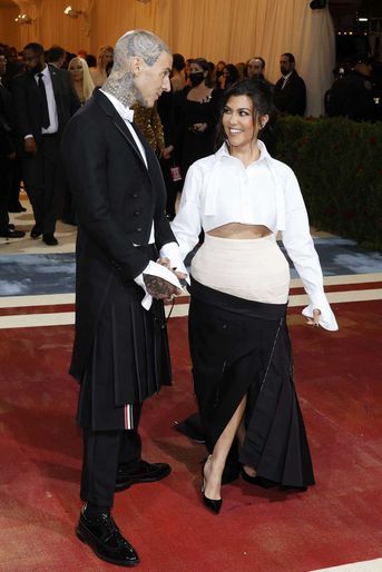 Travis Barker et Kourtney Kardashian au gala du Met.