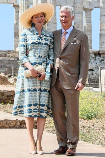 La reine des Belges Mathilde en Grèce, le 3 mai 2022