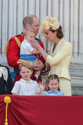Kate et William et leur trois enfants pour la parade pour l&#039;anniversaire de la reine (juin 2019, Londres)
