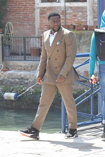 Kevin Hart sur le tournage du film «Lift», à Venise, le 11 et 12 mai 2022.