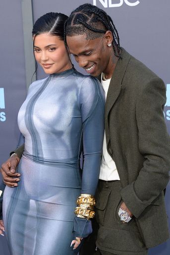 Kylie Jenner et Travis Scott lors des Bilboard Music Awards 2022, au MGM Grand Garden Arena de Las Vegas, le 15 mai.
