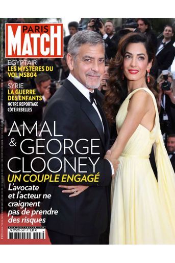 «Amal &amp; Georges Clooney, un couple engagé» - Paris Match n°3497, daté du 26 mai 2016