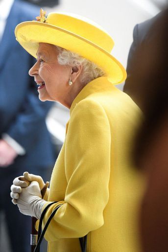 La reine Elizabeth II dans le métro à Londres, le 17 mai 2022