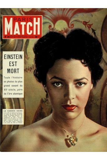 «La Carmen Noire. À la veille du Festival de Cannes, le visage de Dorothy Dandridge est l&#039;enjeu d&#039;un match entre les producteurs du film ‘Carmen Jones’ et les éditeurs de ‘Carmen’. Ceux-ci, estimant l&#039;oeuvre de Bizet trahie, s&#039;opposent à la sortie du film en France.» - Paris Match n°317, daté du 23 avril 1955