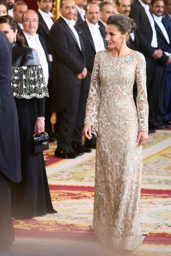 La reine Letizia d'Espagne à Madrid, le 17 mai 2022
