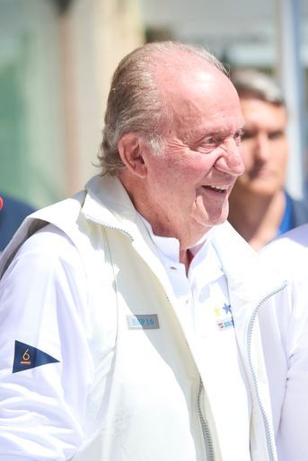 L&#039;ex-roi Juan Carlos d&#039;Espagne à Sanxenxo, le 20 mai 2022
