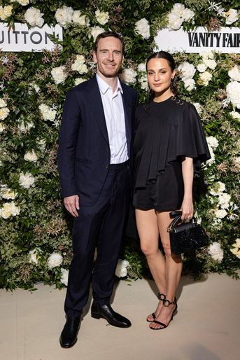 Michael Fassbender et son épouse Alicia Vikander - Dîner Louis Vuitton pour "Vanity Fair" au restaurant Fred l'écailler, en marge du Festival de Cannes, le 20 mai 2022. 