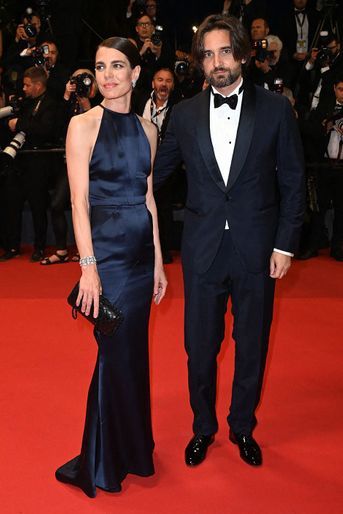 Charlotte Casiraghi et son mari Dimitri Rassam - Montée des marches du film « Frère et Soeur » lors du 75ème Festival International du Film de Cannes. Le 20 mai 2022.