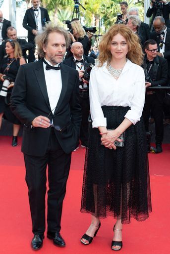 Florian Zeller et Marine Delterme - Montée des marches du film "Sans filtre" ("Triangle of Sadness") au Festival de Cannes, le 21 mai 2022.