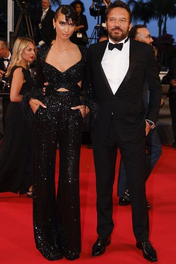 Samuel Le Bihan et sa compagne Stefania Cristian - Montée des marches pour le film «R.M.N» au Festival de Cannes, le 21 mai 2022.