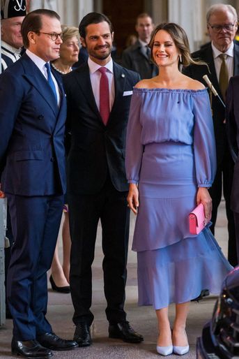 La princesse Sofia de Suède dans une robe Valerie Stockholm à Stockholm, le 18 mai 2022