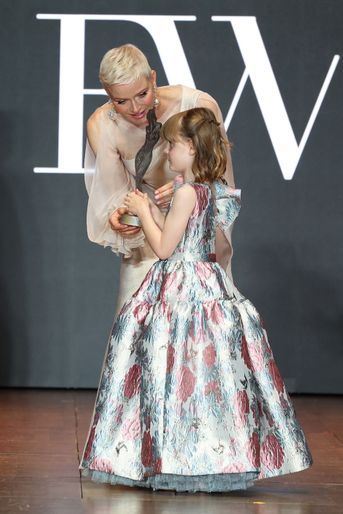 La princesse Charlène de Monaco et sa fille la princesse Gabriella à Monaco, le 24 mai 2022