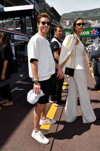 Nina Dobrev et son compagnon Shaun White lors du Grand Prix F1 de Monaco, les 28 et 29 mai 2022.