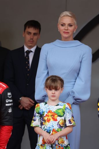 La princesse Gabriella de Monaco avec sa maman la princesse Charlène à Monaco, le 29 mai 2022