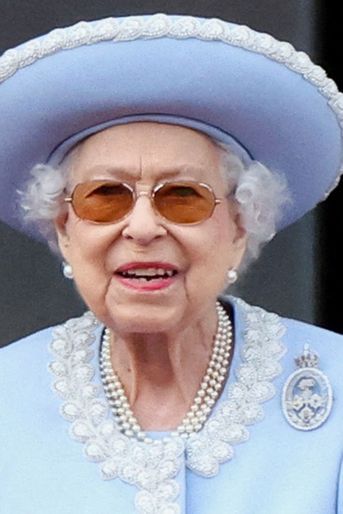 La broche de la reine Elizabeth II, le 2 juin 2022, pour son Jubilé de platine