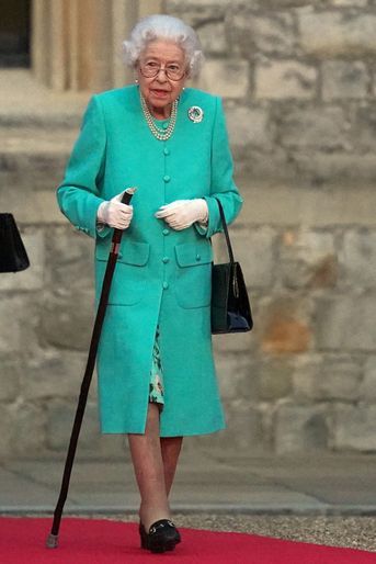 La reine Elizabeth II, le 2 juin 2022 au soir à Windsor, pour son Jubilé de platine