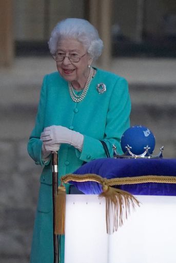 La reine Elizabeth II, le 2 juin 2022 au soir, pour son Jubilé de platine