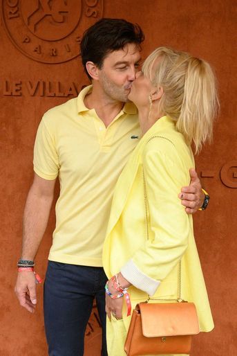 Élodie Gossuin et son époux Bertrand Lacherie, le 5 juin 2022 à Roland-Garros.