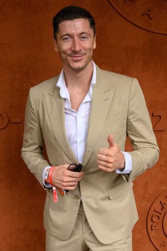 Robert Lewandowski le 5 juin 2022 à Roland-Garros.