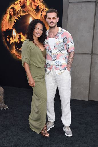 Matt Pokora et sa femme Christina Milian à l'avant-première de «Jurassic World Dominion», à Hollywood, en Californie, le 6 juin 2022.