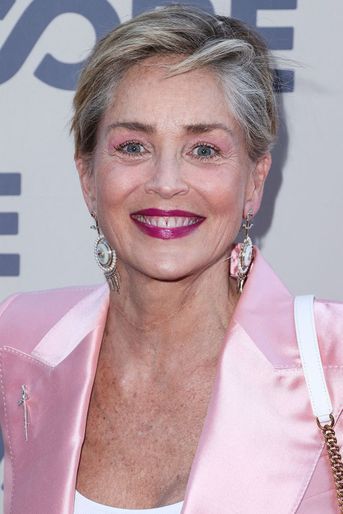 Sharon Stone au photocall de la soirée Core Gala à Los Angeles le 10 juin 2022.